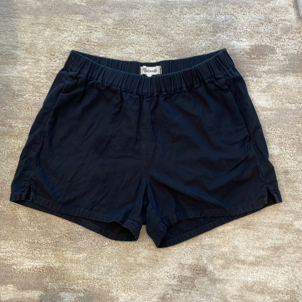 Madewell black pull on shorts